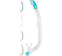 Cressi Top Snorkel, Tubo Respiratore Di Ridotte Dimensioni Gioventù Unisex, Trasparente/Acquamarina, Taglia unica