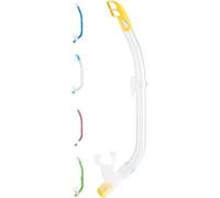 Cressi Top Snorkel, Tubo respiratore di ridotte Dimensioni per Donne/Ragazzi , Trasparente/Giallo