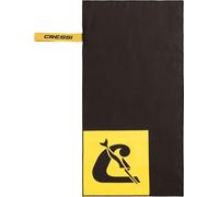 Cressi Towel Microfibre Double Face Vela-Asciugamano Microfibra Telo Piscina Mare Palestra Leggero Morbido Incredibilmente Assorbente Superiore agli Asciugamani Standard-Nero/Giallo S (40x80 cm)
