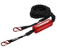 Cressi Trailer Leash - Cinghia da traino e ormeggio per SUP, Unisex Adulto, Nero/Rosso, 20 cm