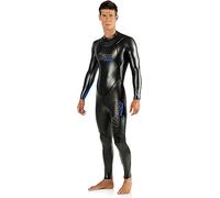 Cressi Triton Man all in One Swim Wetsuit 1.5mm, Muta Uomo Monopezzo da Nuoto, Neoprene Alta Densita Glide Skin, Nero/Blu, XS/1