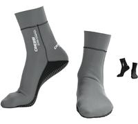 Cressi Ultra Stretch - Calzari Sub Snorkeling Apnea Surf Immersione Sport Acquatici in Neoprene Bifoderato Ultra Elastico Termico 1.5 mm, Calzini Pinne Antiscivolo Antiabrasione Unisex Grigio/Bianco S