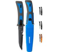 Cressi Unisex Adulto Coltello Professionale Subacqueo per Immersioni e Apnea, Blu/Grigio Lama Silver, 23.5 cm