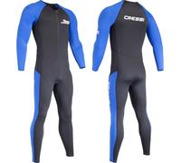 CRESSI Wahoo Man Monopiece Wetsuit 2mm, Muta Monopezzo Realizzata in Morbido Neoprene 1.5/2mm e Elastan Uomo, Nero/Blu, XS/1