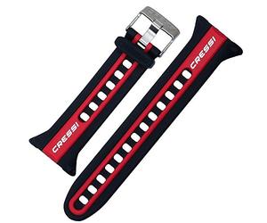 Cressi Watch Style Computer Band Black/Red/White - Cinturino Originale per Computer Sub Stile Orologio, Nero/Rosso/Bianco, Taglia Unica, Unisex