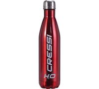 Cressi Water Bottle H20 Double Wall Stainless Steel, Borraccia Sportiva in Acciaio Inox Unisex Adulto, Rosso, 750 ml