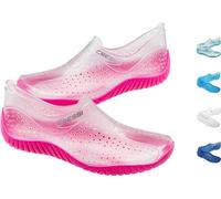 Cressi Water Shoes, Scarpette Sportive Uso Acquatico/Mare/Spiaggia Adulti, Ragazzi e Bambini, Trasparente/Rosa, 40 EU