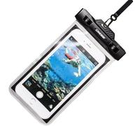 CRESSI XDF310050 Mobile Phone Waterproof Bag Custodia Protettiva e Impermeabile per Cellulari/Smartphone, Trasparente/Nero