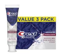 Crest 3D White Advanced Glamorous White, 3,3 once, confezione da 3