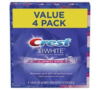 Crest 3D White Luxe, Glamorous White, Vibrant Mint Toothpaste 4,1 Oz (Confezione da 4) By, 116 g (confezione da 4)