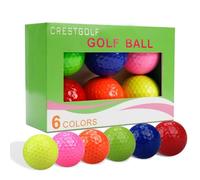 Crestgolf Mixed Colored Golf Ball, Driving Range Golf Balls, Golf Practice Ball, (six color)
