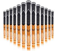 Crestgolf new-arrival aggiornato multi-compound Golf Grips per mazze da golf, 13 pezzi, più antiscivolo, ecologico cotone filato filetto Technology, Midsize o misura standard per lei, Orange