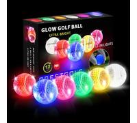 Crestgolf Pallina da golf incandescente lampeggiante, bagliore notturno Flash pallina da golf per lunghe distanze, sei colori a scelta,6pcs
