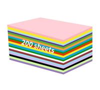 CRESZZLE 200 Fogli Cartoncini Colorati, Carta A4 carta colorata per lavoretti (70g), 20 Colori origami paper, 297mm x 210mm - Per Disegno, Stampa, Origami - Adatto per Adulti e Bambini