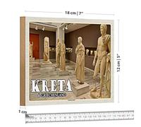 Creta | Grecia | Museo Iraklio | Targa in legno | 18 cm x 12 cm
