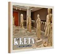 Creta | Grecia | Museo Iraklio | Targa in legno | 40 cm x 30 cm