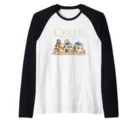 Creta Grecia Village Island Travel Pride Design Maglia con Maniche Raglan