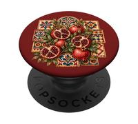 Creta Melograno Piastrelle Minoico Greco Mediterraneo PopSockets PopGrip Adesivo
