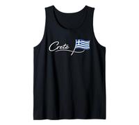 Creta Script Bandiera Grecia Isola Pride Design Canotta