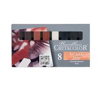 CRETACOLOR Bacchette per artisti Brett, Art Sticks large, 8 pezzi, per lavori di grandi dimensioni, per effetti più dettagliati, adatto a diverse tecniche