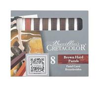 CRETACOLOR Brown Hand Pastels, Pastelli marroni, 8 pezzi, diversi usi, brillante risultato cromatico, elevata resistenza alla luce