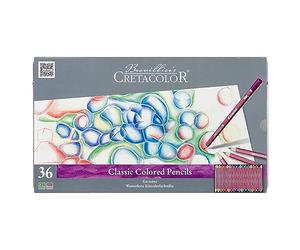 CRETACOLOR Karmina, Matite Artistiche Resistenti all'Acqua, 36 Colori, Colorazione Intensa, Morbida e Ricca, Colori Miscelabili, Miene da 3,8 mm, Custodia in metallo