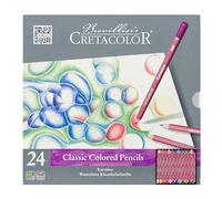 CRETACOLOR Karmina, matite da artista resistenti all'acqua, 24 colori, colori intensi, colori possono essere miscelati, miniera di 3,8 mm, tratto morbido e saturo
