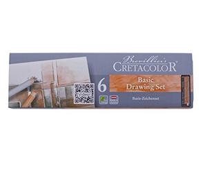 CRETACOLOR Pocket Set,0 Urban Sketching, set da disegno Basic, 6 pezzi, altamente pigmentato, versatile, adatto ad artisti e hobbisti