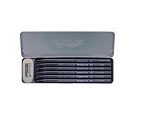 CRETACOLOR Pocket Set, Urban Sketching, Set di caratteri monolite grafite, 7 pezzi, monolite grafite, grigio, diversi gradi di durezza, ideale come regalo