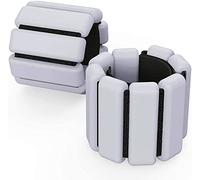 Cretee 2 PCS Pesi da Polso Regolabili Pesi da Caviglia Set per Esercizio Camminare Jogging Yoga Aerobica Pilates Braccialetto portante Braccialetto Fitness (grigio, 1 lbs/cad)