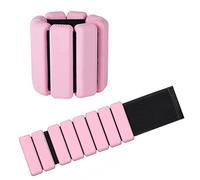 Cretee 2 PCS Pesi da Polso Regolabili Pesi da Caviglia Set per Esercizio Camminare Jogging Yoga Aerobica Pilates Braccialetto portante Braccialetto Fitness (rosa, 1 lbs/cad)
