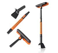 Cretosou Pala 3 in 1 Pale Regolabili, Pala da Ghiaccio di Concezione Pala Pieghevole Girevole, Versatile Spatola Portatile per Auto Giardino (3)