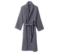 CRETUAO Accappatoio Kimono in 100% Cotone a Nido d'Ape per Uomo e Donna, Accappatoio Spa Assorbente Leggero e Confortevole,Vestaglia da Camera Morbida per Coppia,Thick Gray,L