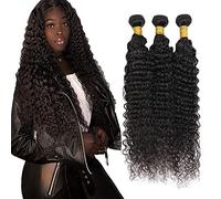 Creuost Deep Wave Human Hair Bundles 1B Natural Black Parrucche Capelli Veri Extensions Double Weft Unprocessed Brazilain Remy Hair Weave Extension With Minimal Tangle 3 Bundles 300g 14 16 18 Inch