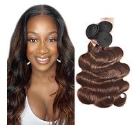 Creuost p430 Evidenzia le estensioni dei capelli umani castani nessun groviglio nessun odore capelli brasiliani Virgir onda del corpo fasci di capelli umani tessere 3 fasci 300g evidenziare fasci per