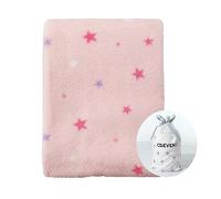 CREVENT 75 cm x 100 cm Peluche Morbido e Confortevole Coperta Bambino in Poliestere Rosa, Stella, Unisex, 100% Poliestere, 75cmX100cm, Natale, Animale, Auto