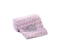 CREVENT Carino Silky Peluche Baby Coperta per Ragazze Neonati Culla Culla Passeggino, Regalo Adatto per Estate Primavera (75cmX100cm Elefante Rosa)