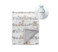 CREVENT Coperta in morbido peluche per neonato, unisex, 75 x 100 cm, motivo: animali