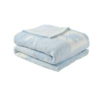 CREVENT Coperta morbida e calda in ciniglia per bambine e ragazzi, essenziale per neonati, regalo per baby shower, 75 x 100 cm, colore blu