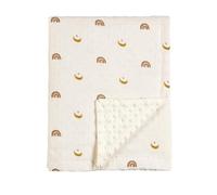 CREVENT Coperta per neonati in mussola di cotone biologico, morbido supporto in visone, essenziale per la festa di compleanno del bambino - Luna 75X100cm