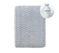 CREVENT Cozy Fluffy Warm Fleece Baby Culla Coperta per Unisex Bambino Culla Culla Culla Passeggino (75cmX100cm Wave Grey)
