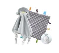 CREVENT Morbida coperta di peluche per bambine e ragazzi, compleanno (pinguino + etichetta)