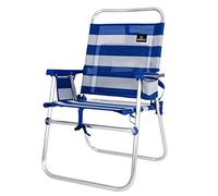 CREVICOSTA QUALITY MARK MARCAS DE CALIDAD - AZAHAR 28082 - Sedia da spiaggia pieghevole con braccioli. Fisso, senza Posizioni (Marinaia)
