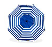 CREVICOSTA QUALITY MARK MARCAS DE CALIDAD Ombrellone spiaggia modello 200 cm con spirale e palo di percorso totale. 8 aste protezione totale contro i raggi UV (marinera), Marinara, 200 cm