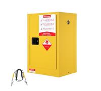 Crevyteg Governo infiammabile a prova di fuoco 16 galloni, stoccaggio di sicurezza con gli scaffali regolabili & le porte chiuse manuali, 18" x 18" x 35" acciaio galvanizzato, progettazione a doppia