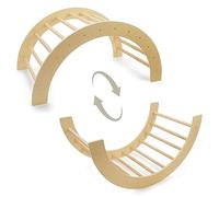 Crew Jungle 509 - Arco da arrampicata 2 in 1 con funzione 2 in 1, grande arco da arrampicata per bambini, trasformabile in sedia a dondolo, per bambini e adulti, montessori, colore legno naturale