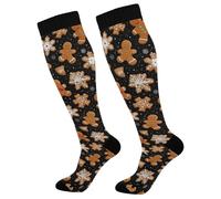 Crew Socks Snowflake Biscuitman Black Casual Calze Corte Traspiranti Calze Termiche Per Tennis Corsa Yoga 50Cm
