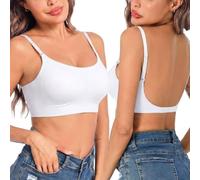 Crewhpo Bralette Donna Senza Ferretto Schiena Scoperta Scollo Profondo U