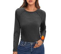 Crewhpo Intimo Termico Donna Maglia Manica Lunga Girocollo Sottogiacca