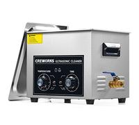 CREWORKS 10L Pulitore ad Ultrasuoni con Riscaldatore e Timer 240W Vasca Ultrasuoni Industriale in Acciaio Inossidabile per Casa e Laboratorio Professionale per Gioielli Occhiali Orologi